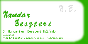 nandor beszteri business card